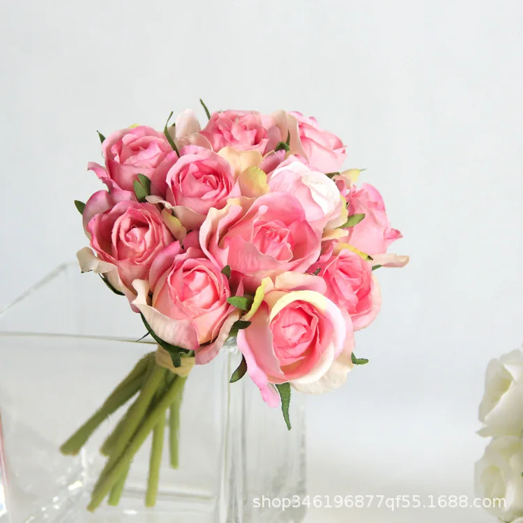 11Heads Rose Artificial Flower Wedding Decoration Flower Wall Bride Holding Bouquet Photography Prop Fake Silk Rose Flowers
11Heads Rose Artificial Flower Wedding Decoration Flower Wall Bride Holding Bouquet Photography Prop Fake Silk Rose Flowers