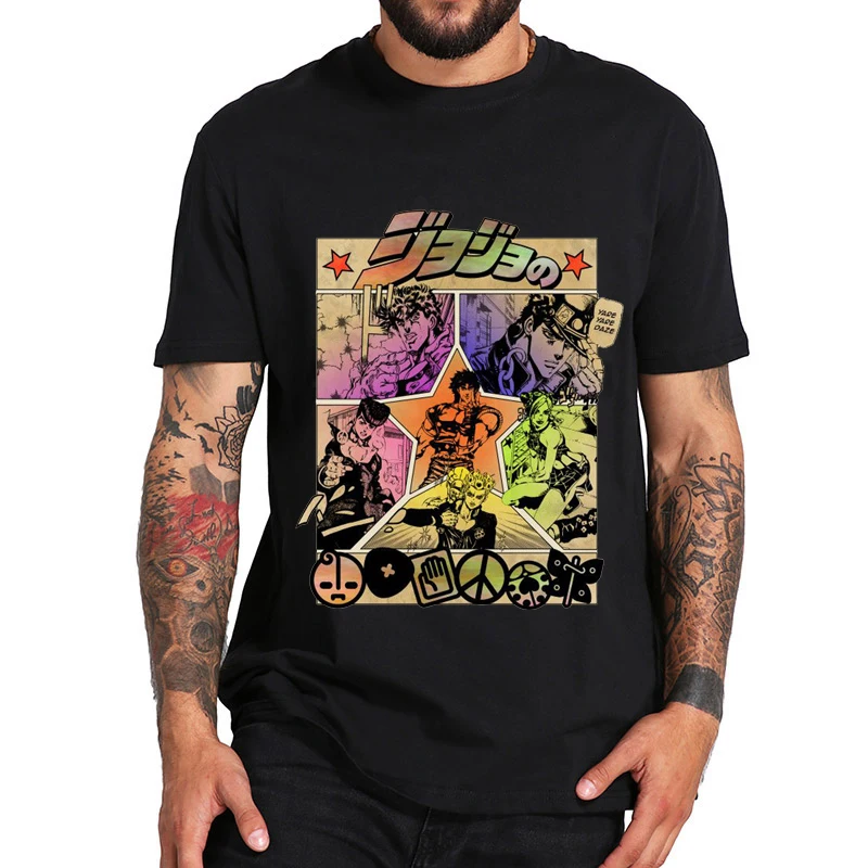 Jojo Bizarre Adventure Anime Harajuku Printing Tshirt unisex Oversized Short Sleeve T-shirt Spring Summer 
Jojo Bizarre Adventure Anime Harajuku Printing Tshirt unisex Oversized Short Sleeve T-shirt Spring Summer