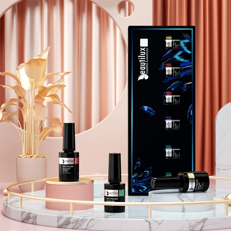 Beautilux Glitter Nail Gel Polish Kit 6pcs/set x10ml Mermaid Platinum Rainbow Chameleon Semi Permanent Nails Art Varnish Lot
Beautilux Glitter Nail Gel Polish Kit 6pcs/set x10ml Mermaid Platinum Rainbow Chameleon Semi Permanent Nails Art Varnish Lot