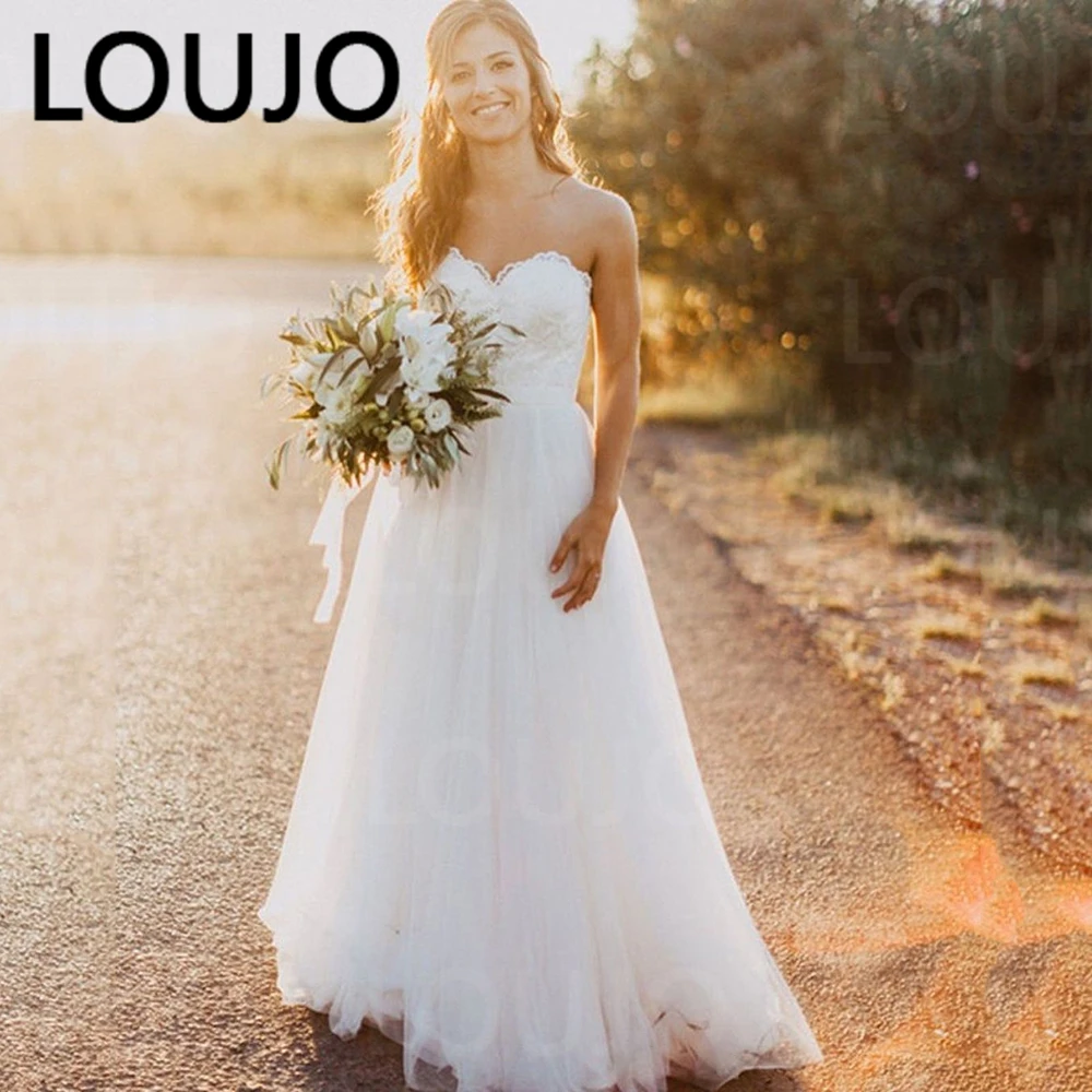 LUOJO New 2022 A-Line Ivory Wedding Dresses Sweetheart Lace Wedding Gown Tulle Beach Bridal Dress vestidos de novia
LUOJO New 2022 A-Line Ivory Wedding Dresses Sweetheart Lace Wedding Gown Tulle Beach Bridal Dress vestidos de novia