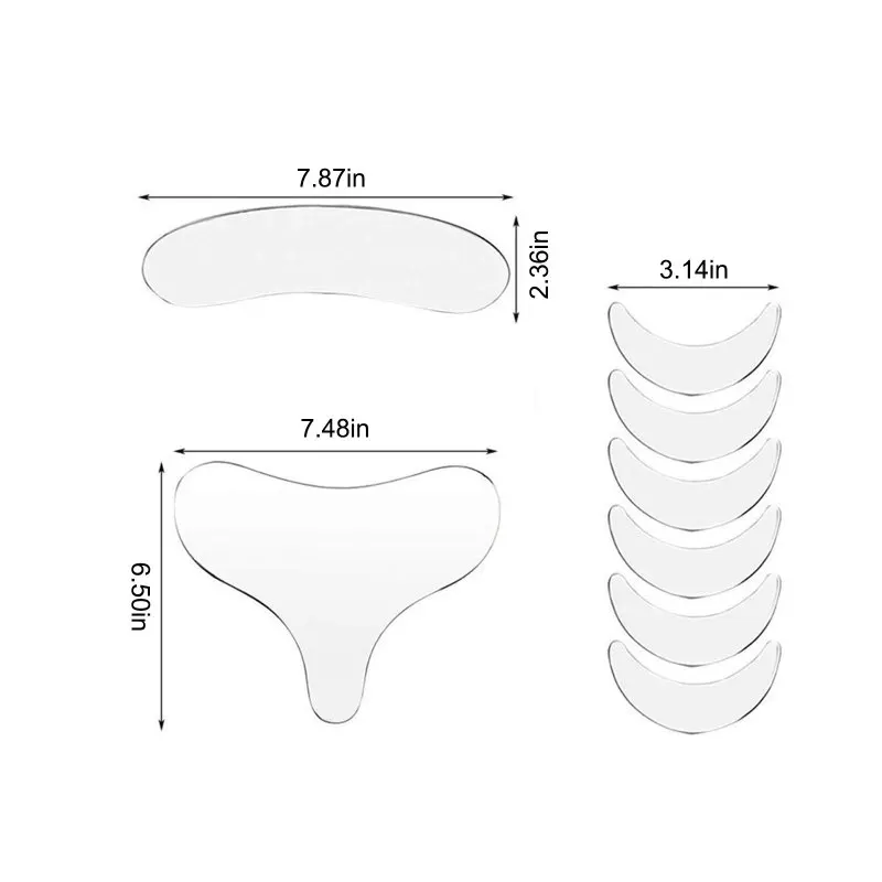 8Pcs/Set Reusable Silicone Anti-wrinkleSticker Wrinkle Marks Removal Skin Care Pad Transparent Washable Body Patch Strips
8Pcs/Set Reusable Silicone Anti-wrinkleSticker Wrinkle Marks Removal Skin Care Pad Transparent Washable Body Patch Strips