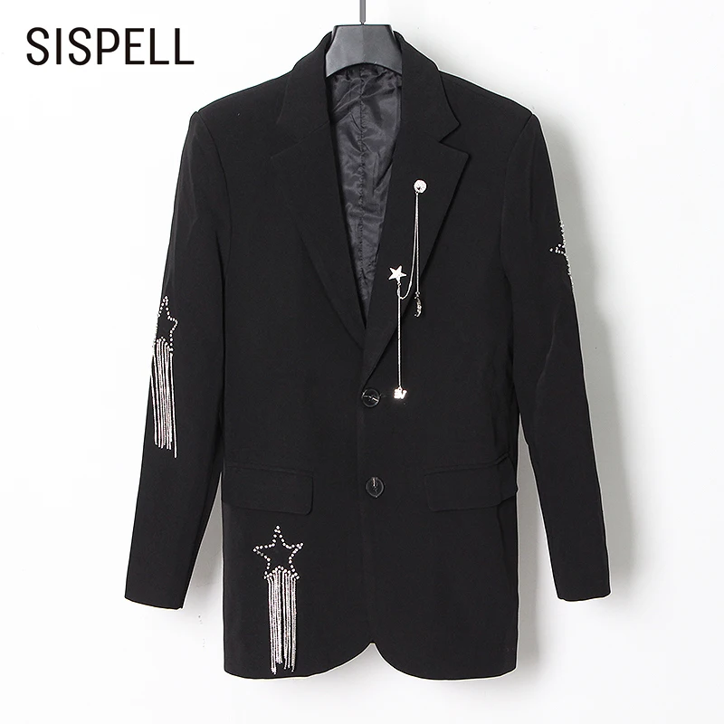 Женский Повседневный Блейзер SISPELL, свободный однотонный Блейзер лоскутного покроя с отложным воротником и длинным рукавом, с цепочкой и бри...
Женский Повседневный Блейзер SISPELL, свободный однотонный Блейзер лоскутного покроя с отложным воротником и длинным рукавом, с цепочкой и бри...