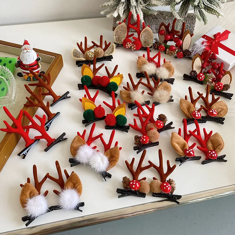 2Pcs Christmas Cute Antler Hair Clips Deer Ear Hairpins Festival Snowman Santa Claus Moose Mushroom Headwear Hair Accessories
2Pcs Christmas Cute Antler Hair Clips Deer Ear Hairpins Festival Snowman Santa Claus Moose Mushroom Headwear Hair Accessories