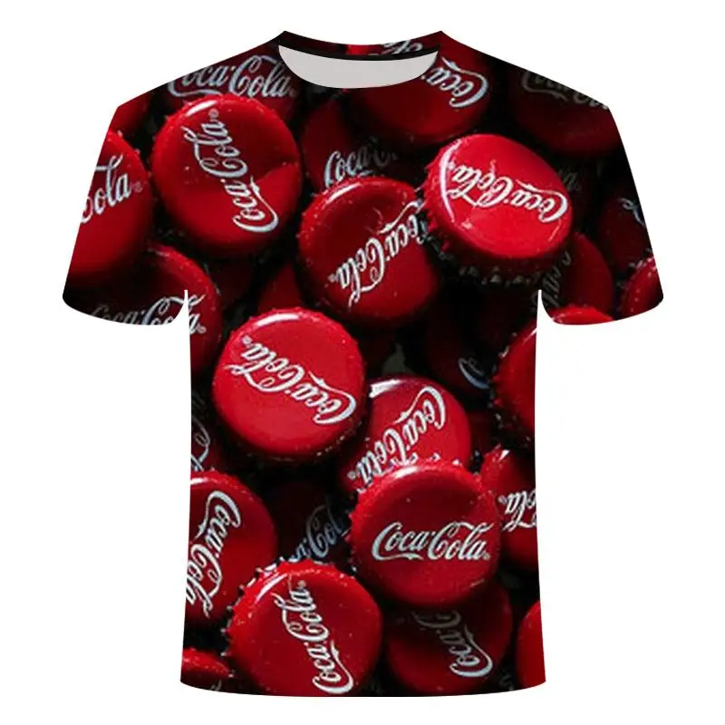 

2021 Men's T-shirt Summer Men's Brand Round Neck T-shirt Bell Beer Short Sleeve 3D T-shirt Digital Printing T-shirt
