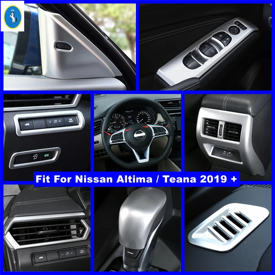 Matte Interior Refit Kit Head Lamps Switch / Pillar A / Lift Button / Air AC Cover Trim For Nissan Altima / Teana 2019 2020 2021
Matte Interior Refit Kit Head Lamps Switch / Pillar A / Lift Button / Air AC Cover Trim For Nissan Altima / Teana 2019 2020 2021