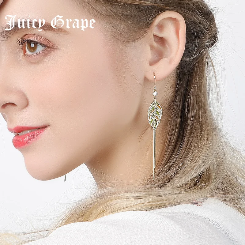 Juicy Grape Long Temperament Flow Ingres Leaves Hollow Eardrop Hook Earrings
Juicy Grape Long Temperament Flow Ingres Leaves Hollow Eardrop Hook Earrings