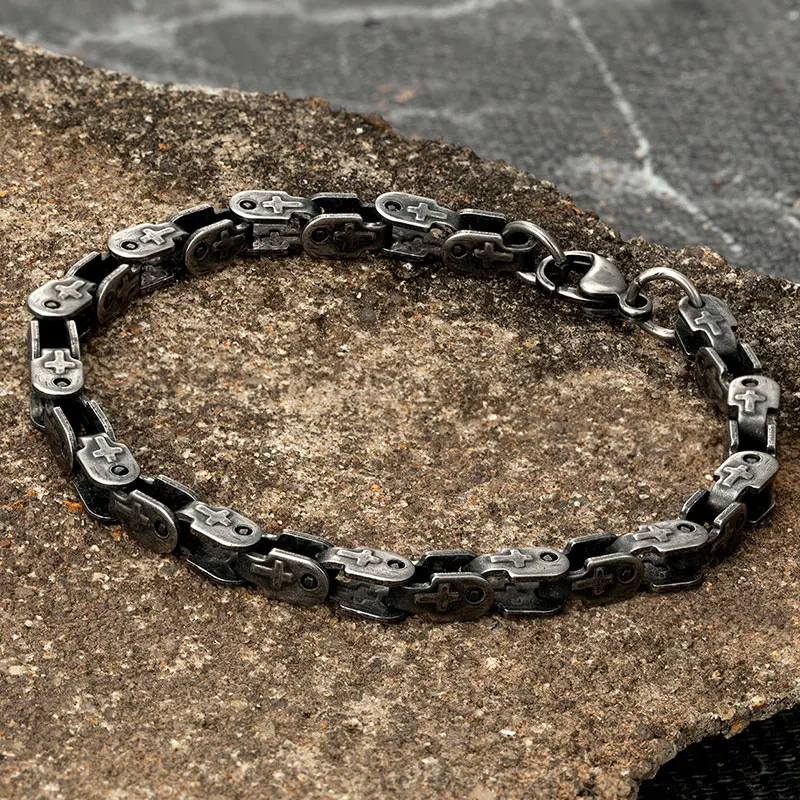Bracelet Men's Vintage Oxidized Stainless Steel Jewelry Byzantine Curb Cuban Link Chain Punk Wholesale Bracelets Christmas Gifts
Bracelet Men's Vintage Oxidized Stainless Steel Jewelry Byzantine Curb Cuban Link Chain Punk Wholesale Bracelets Christmas Gifts