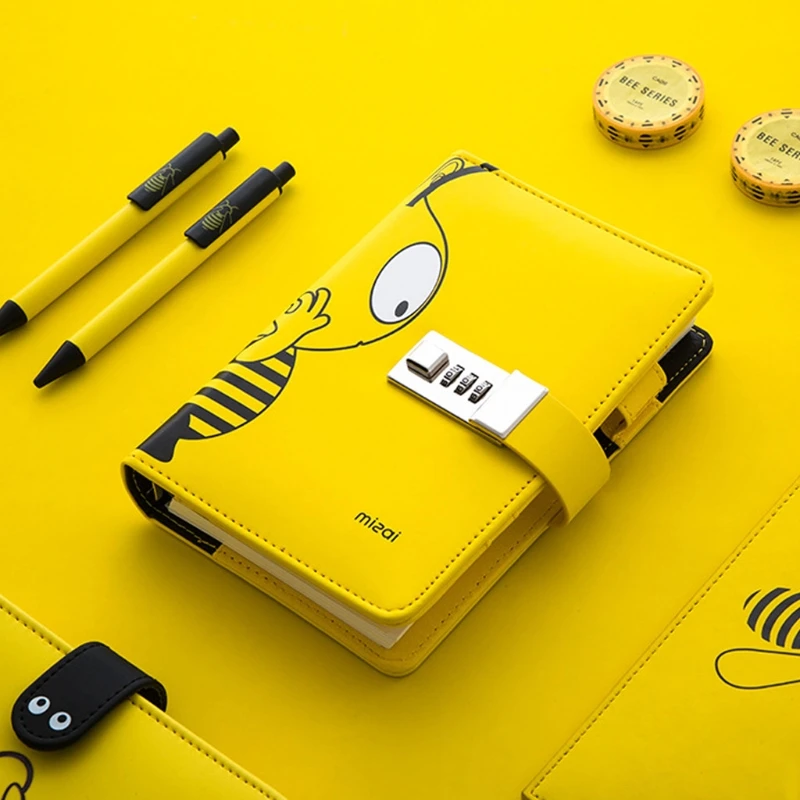 A6 PU Leather Journal Diary Planner Notebook with Combination Password Lock Traveler Agenda Notepad School Office Stationery
A6 PU Leather Journal Diary Planner Notebook with Combination Password Lock Traveler Agenda Notepad School Office Stationery