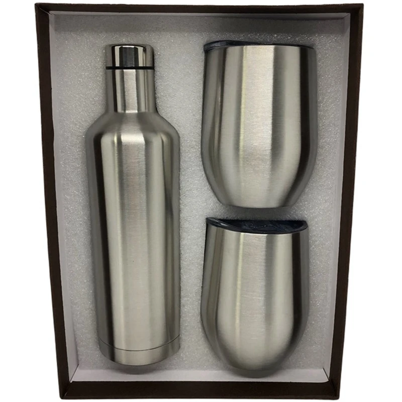 3 in 1 Gift Wine Set Beer Set with Seal Lid Thermo Mug Coffee Terms Flask 12Oz Milk Bottle Sport Travel Set
3 in 1 Gift Wine Set Beer Set with Seal Lid Thermo Mug Coffee Terms Flask 12Oz Milk Bottle Sport Travel Set
