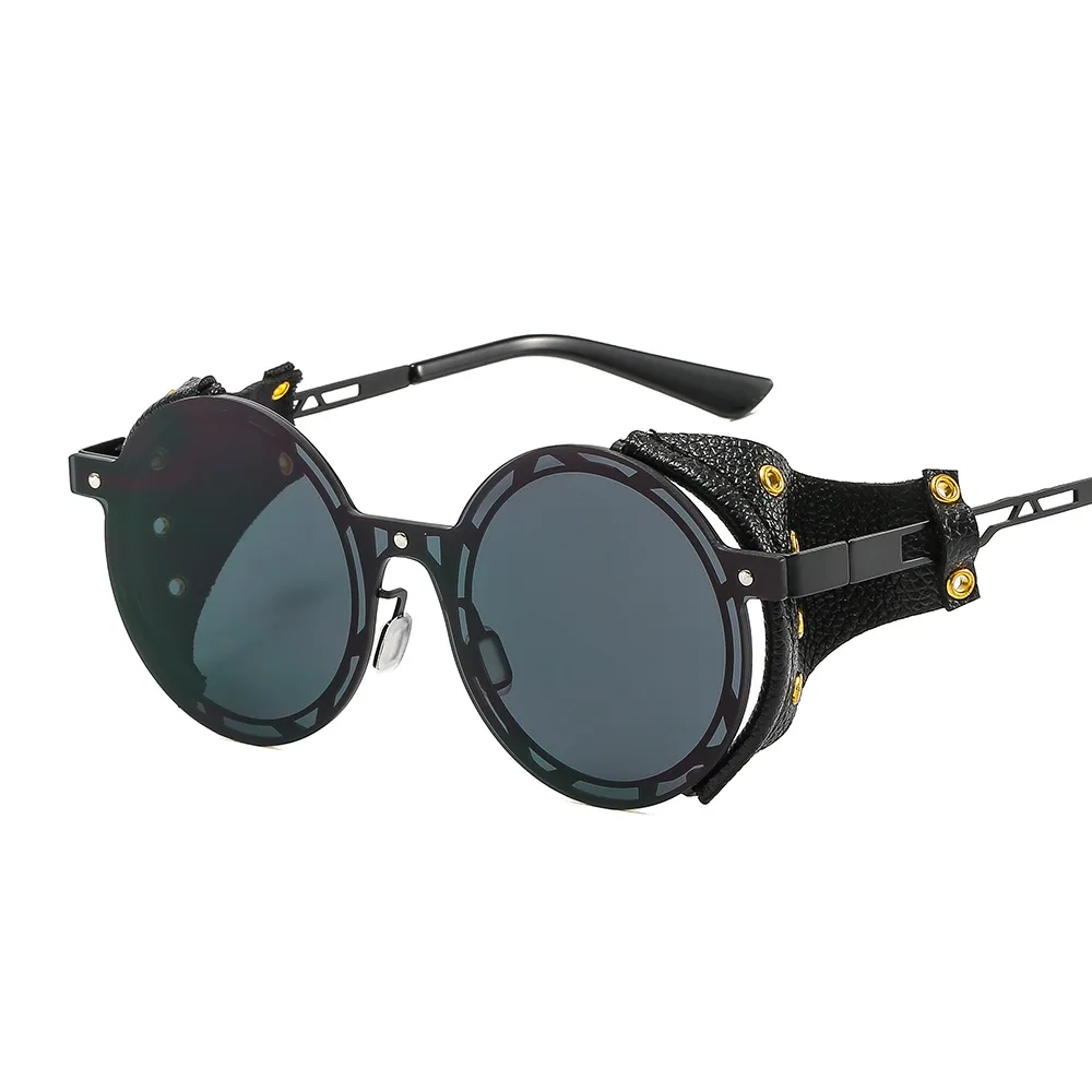 Oversized Men Punk Sunglasses For Women Metal Shades Round Steampunk Leather Eyeglasses Vintage Designer Oculos UV400 Gafas
Oversized Men Punk Sunglasses For Women Metal Shades Round Steampunk Leather Eyeglasses Vintage Designer Oculos UV400 Gafas