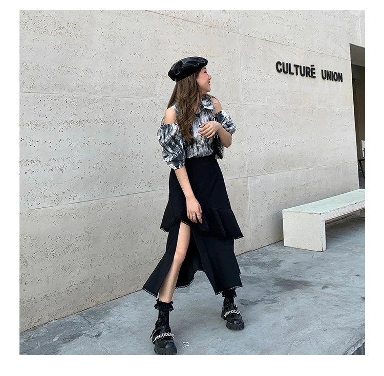 High Split Skirts Fashion Party Nightclub Vintage Ruffle Street Gothic Skirts High Waist Jupe Longue Femme Women Clothing DE50QZ
High Split Skirts Fashion Party Nightclub Vintage Ruffle Street Gothic Skirts High Waist Jupe Longue Femme Women Clothing DE50QZ