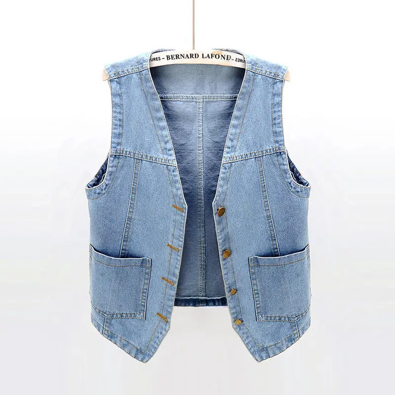 Spring and summer versatile jeans vest women's short loose Korean version BF sleeveless coat vest with student trend
Spring and summer versatile jeans vest women's short loose Korean version BF sleeveless coat vest with student trend