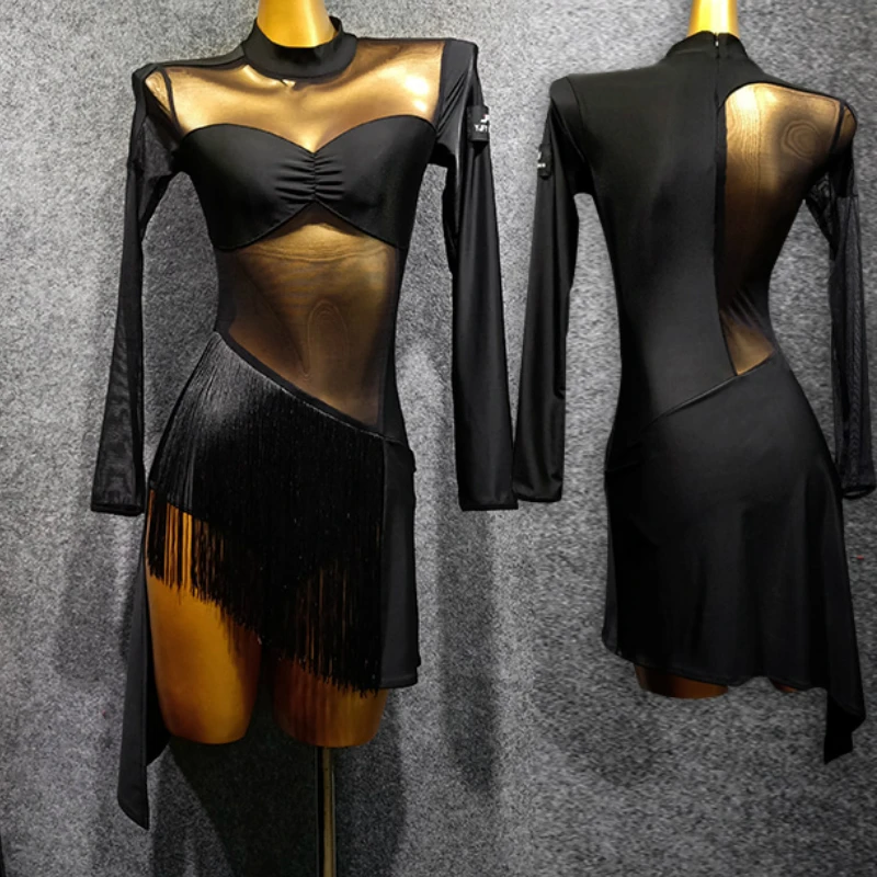 Latin Dance Dress Female Adult New Dress Fringed Skirt Long Sleeve Dance Dress Tango Dress Women Ballroom Latin Dress
Latin Dance Dress Female Adult New Dress Fringed Skirt Long Sleeve Dance Dress Tango Dress Women Ballroom Latin Dress