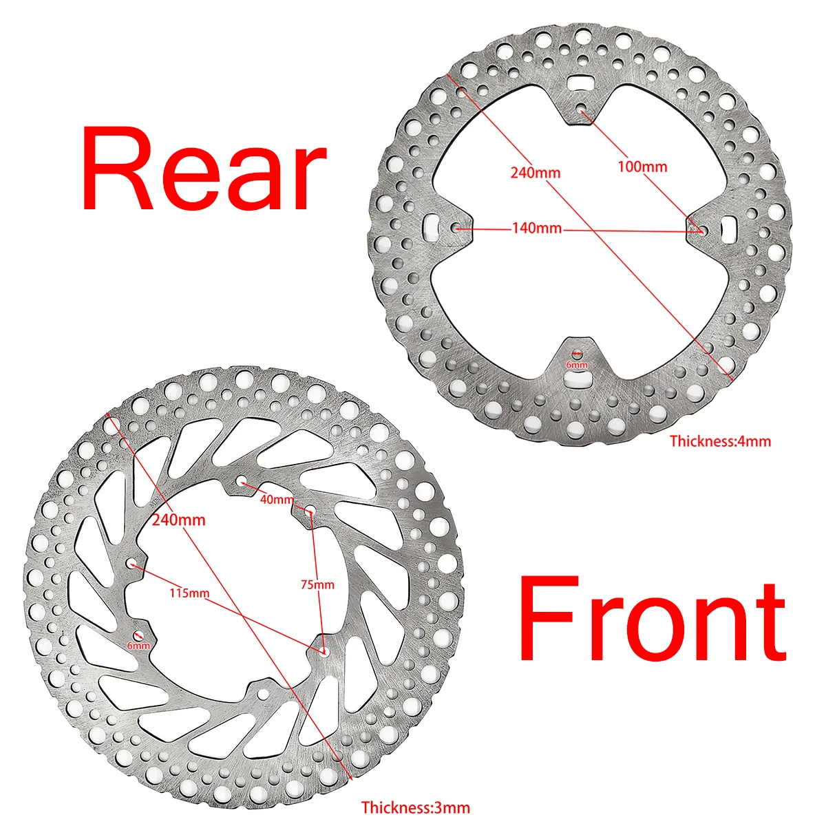 Motorcycle Rear Brake Disc Rotor Front Rotor Brake Disc 240mm for CR125 CR250 2002-2008 CRF250 CRF450 2002-2017
Motorcycle Rear Brake Disc Rotor Front Rotor Brake Disc 240mm for CR125 CR250 2002-2008 CRF250 CRF450 2002-2017