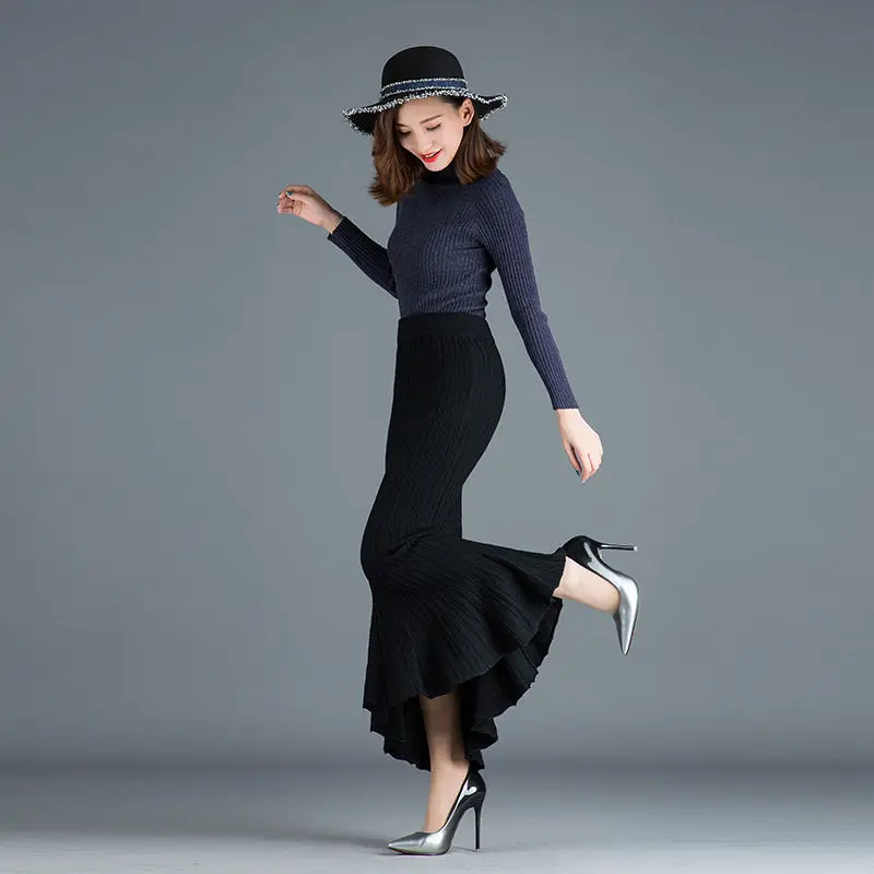2021 Autumn Winter Korean Style High-Waisted Slim-Fit Fishtail Skirt Temperament Irregular Knitting Middle-Length Skirt Y250
2021 Autumn Winter Korean Style High-Waisted Slim-Fit Fishtail Skirt Temperament Irregular Knitting Middle-Length Skirt Y250