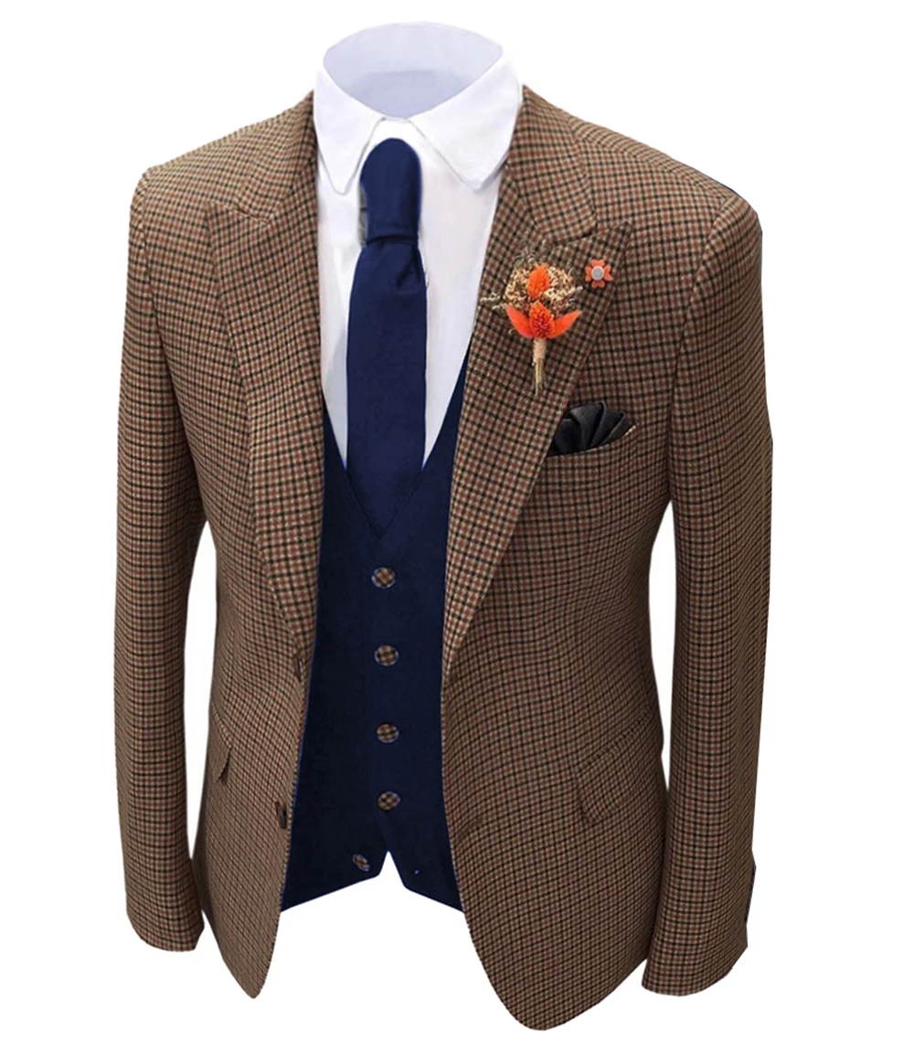1 piece Orange Men's Plaid Wool Tweed Blazer Groomsmen Notch Lapel Mens Jacket For Wedding Bridegroom Slim Fit Tuxedo
1 piece Orange Men's Plaid Wool Tweed Blazer Groomsmen Notch Lapel Mens Jacket For Wedding Bridegroom Slim Fit Tuxedo
