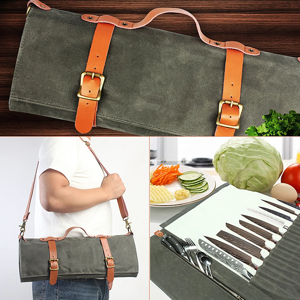 Chef Knife Bag Canvas Roll Bag Carry Case Bag Kitchen Cooking Portable Durable Storage with 11 Pockets
Chef Knife Bag Canvas Roll Bag Carry Case Bag Kitchen Cooking Portable Durable Storage with 11 Pockets