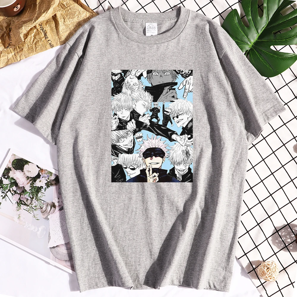 Cotton Satoru Gojo Jujutsu Kaisen Funny Man Tshirt Loose Regular Sleeve Clothes Anime T-shirt Vintage Design Tshirt Men
Cotton Satoru Gojo Jujutsu Kaisen Funny Man Tshirt Loose Regular Sleeve Clothes Anime T-shirt Vintage Design Tshirt Men