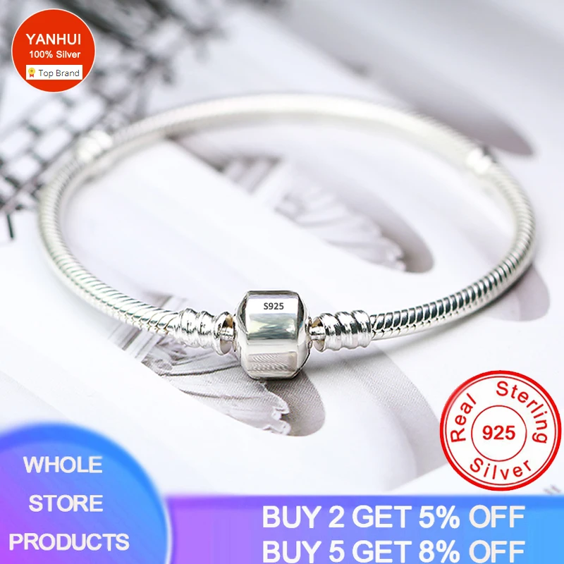 Original Design 925 Sterling Silver Bracelet Fit Famous Pan Brand Beads Charms Bangle DIY Jewelry Making Gift For Women fiancée
Original Design 925 Sterling Silver Bracelet Fit Famous Pan Brand Beads Charms Bangle DIY Jewelry Making Gift For Women fiancée