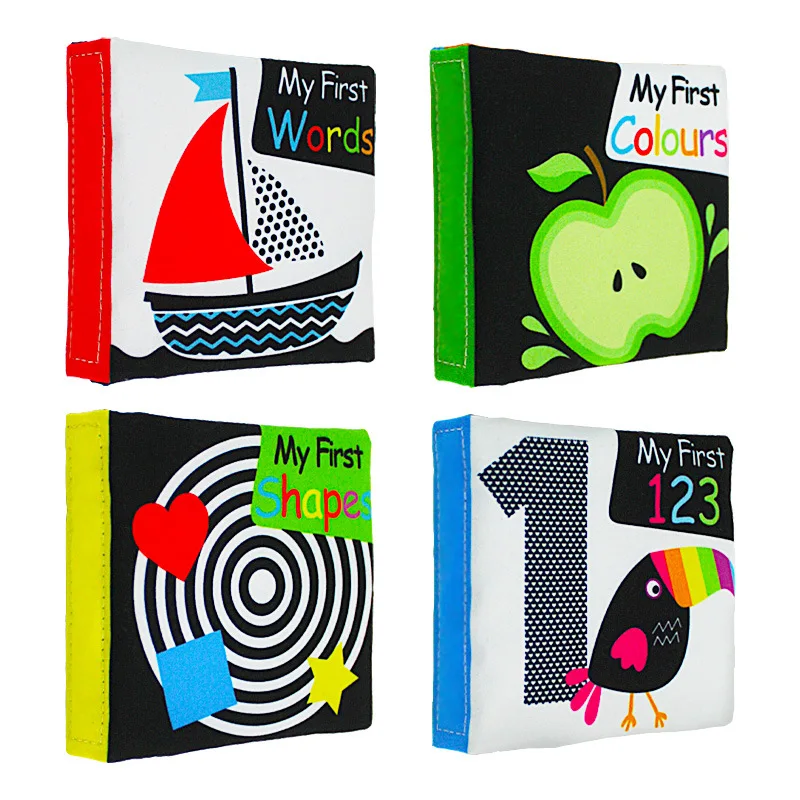 4 Pcs/lot Baby Early Educational Cloth Book Newborn Puzzle Toys Black White Red Kids Book Washable Cloth Book with Sound Paper
4 Pcs/lot Baby Early Educational Cloth Book Newborn Puzzle Toys Black White Red Kids Book Washable Cloth Book with Sound Paper