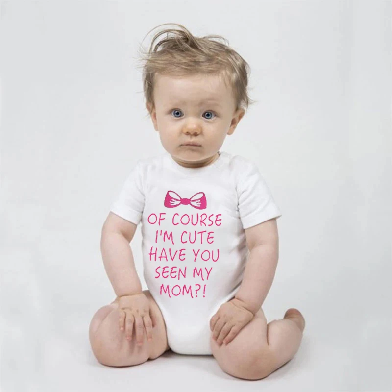 Of Course I'm Cute Have You Seen My Mom Newborn Baby Bodysuit Romper Short Sleeve Baby Boy Girl Onesie Body Infant Baby Clothes
Of Course I'm Cute Have You Seen My Mom Newborn Baby Bodysuit Romper Short Sleeve Baby Boy Girl Onesie Body Infant Baby Clothes
