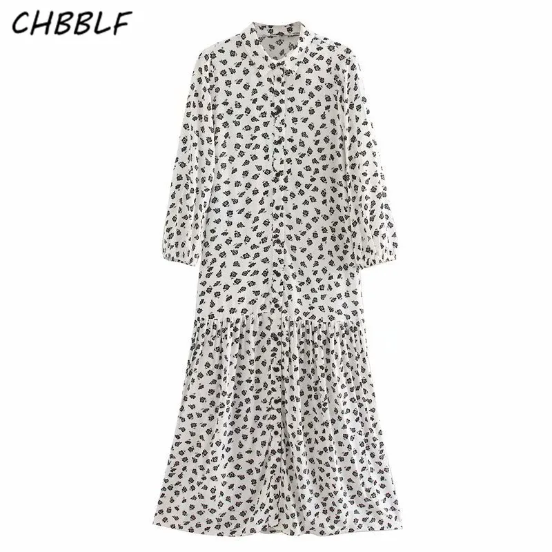 CHBBLF women floral pattern print midi dress turn down collar long sleeve female casual dresses pleated style vestidos O9572
CHBBLF women floral pattern print midi dress turn down collar long sleeve female casual dresses pleated style vestidos O9572