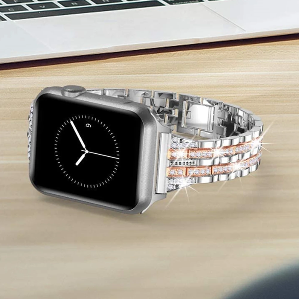 Bling watchband for apple watch SE/series 6/5/4/3 40mm 38mm band women girls Jewelry strap for iwatch 44mm 42mm link Bracelet
Bling watchband for apple watch SE/series 6/5/4/3 40mm 38mm band women girls Jewelry strap for iwatch 44mm 42mm link Bracelet