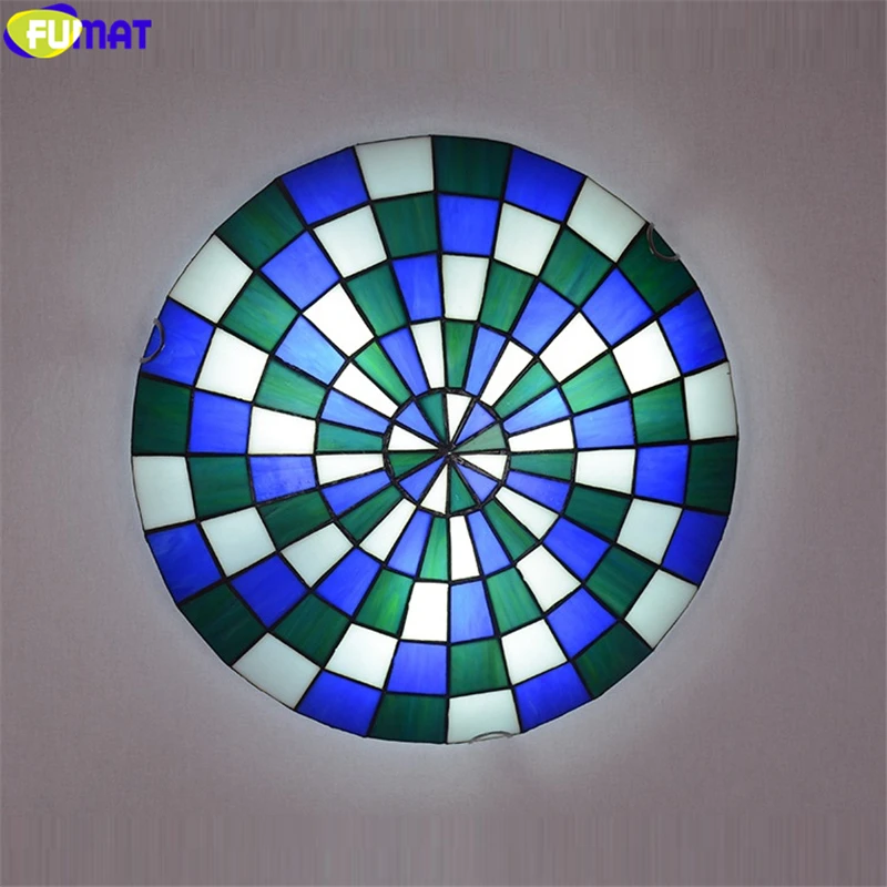 Потолочный светильник FUMAT небесно-голубого цвета в стиле Тиффани, из цветного стекла, в форме мишени, освещение для балкона, коридора, для кровати, детской комнаты
Потолочный светильник FUMAT небесно-голубого цвета в стиле Тиффани, из цветного стекла, в форме мишени, освещение для балкона, коридора, для кровати, детской комнаты