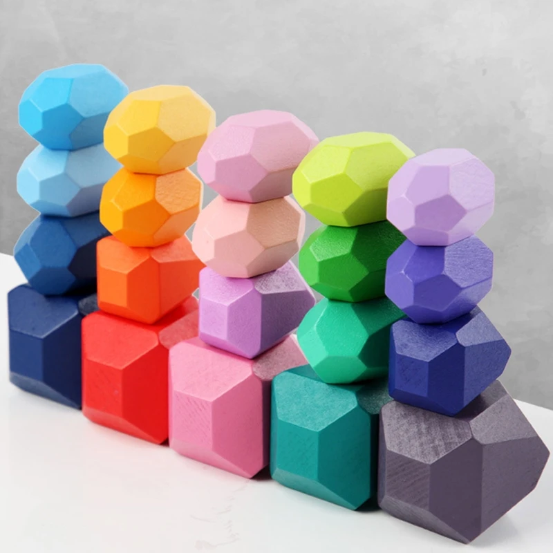 12 Pcs Children Wooden Colored Stone Stacking Game Building Block Kids Creative Educational Montessori Toys Gifts
12 Pcs Children Wooden Colored Stone Stacking Game Building Block Kids Creative Educational Montessori Toys Gifts