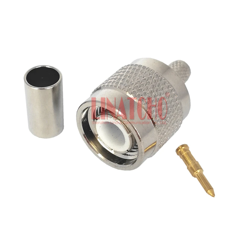 Латунный коаксиальный радиочастотный соединитель 50 Ом RF RG142 RG141 LMR195 RG58U, обжимной TNC Штекерный разъем
Латунный коаксиальный радиочастотный соединитель 50 Ом RF RG142 RG141 LMR195 RG58U, обжимной TNC Штекерный разъем