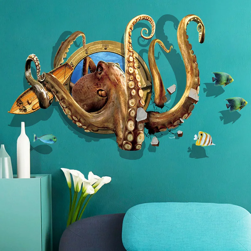 3D deep sea Octopus bedroom living room study dormitory background decoration removable
3D deep sea Octopus bedroom living room study dormitory background decoration removable
