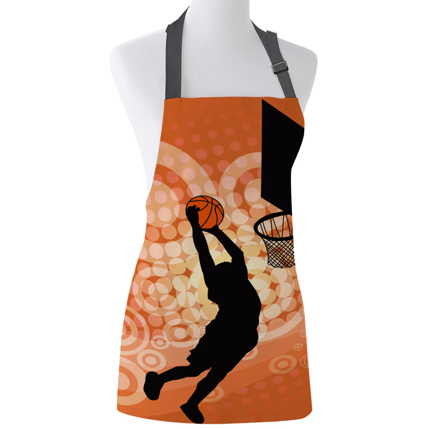 Basketball Shooting Sports Orange Print Apron Print Unisex Kitchen Bib with Adjustable Neck for Cooking Gardening 
Basketball Shooting Sports Orange Print Apron Print Unisex Kitchen Bib with Adjustable Neck for Cooking Gardening