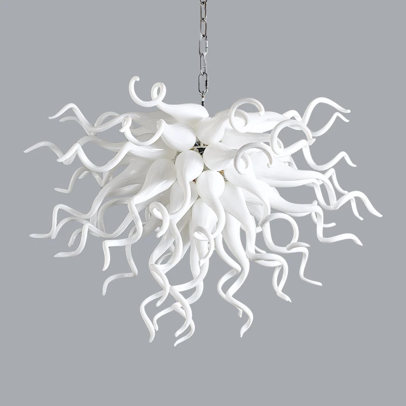 Contemporary White Chandelier Lamps Murano Glass Chain Lighting for Coffee Table LED Home Light
Contemporary White Chandelier Lamps Murano Glass Chain Lighting for Coffee Table LED Home Light
