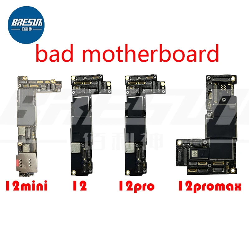 Bad Motherboard For iPhone 12promax 12pro 12mini Complete Logic Board With Nand CPU Power Off Mainboard For Repair Practice
Bad Motherboard For iPhone 12promax 12pro 12mini Complete Logic Board With Nand CPU Power Off Mainboard For Repair Practice