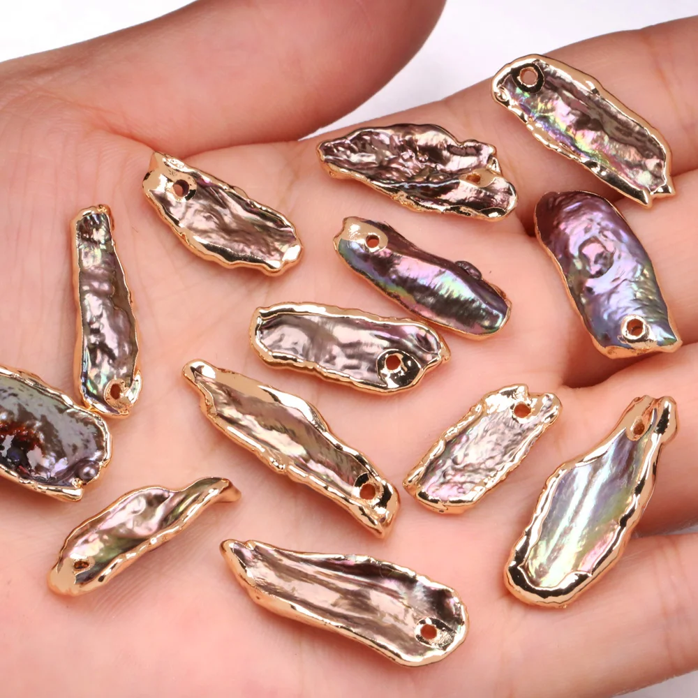 Natural Freshwater Pearl Pendant irregular Double hole connector Pendants for Jewelry Making DIY Bracelet Necklaces Accessories 
Natural Freshwater Pearl Pendant irregular Double hole connector Pendants for Jewelry Making DIY Bracelet Necklaces Accessories