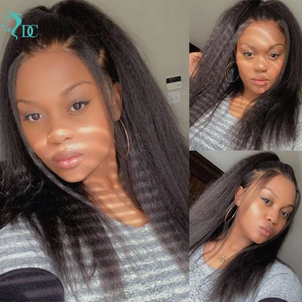 DC Kinky Straight T Part Human Hair Wig Pre Plucked Brazilian Remy With Baby Hair 13X1 Lace Front Human Hair Wig Yaki Lace Wig
DC Kinky Straight T Part Human Hair Wig Pre Plucked Brazilian Remy With Baby Hair 13X1 Lace Front Human Hair Wig Yaki Lace Wig