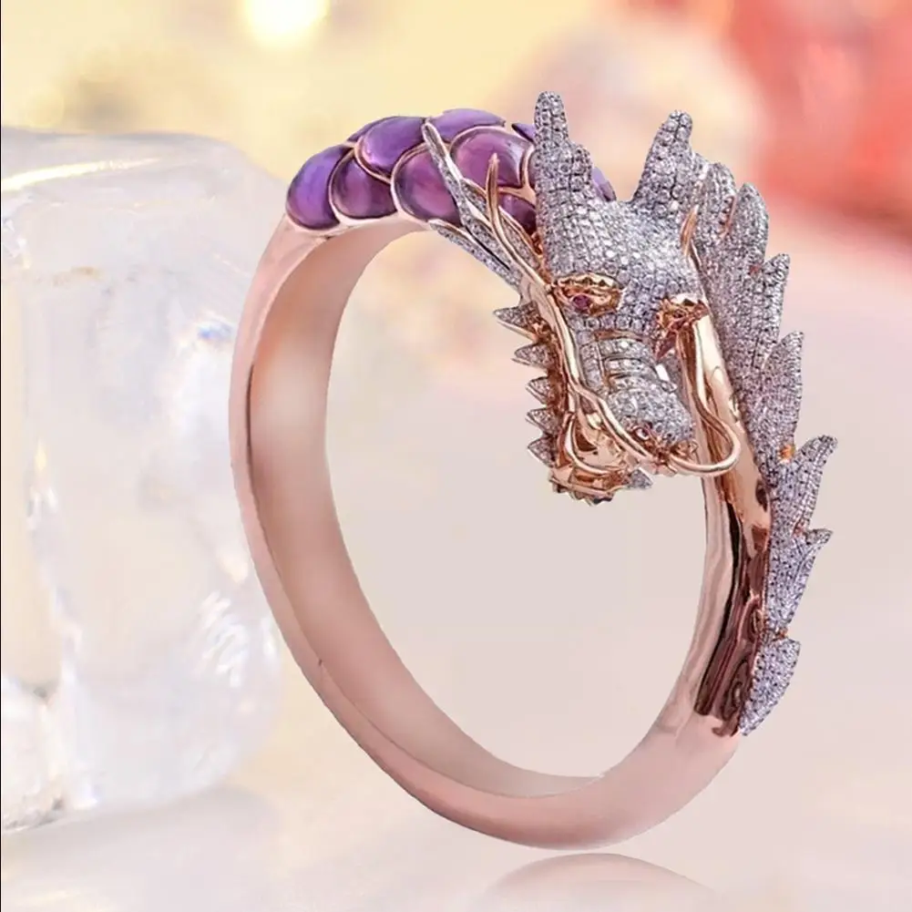 Faucet Rings Female Dragon Animal Ring Steel Rose Gold Engagement Ring Vintage Wedding Band Ring For Women A0l8
Faucet Rings Female Dragon Animal Ring Steel Rose Gold Engagement Ring Vintage Wedding Band Ring For Women A0l8