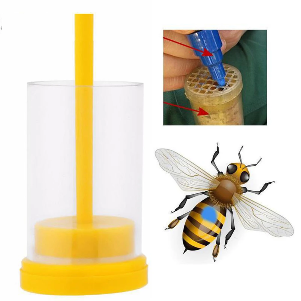Queen Bee Marker Plastic Bottle Bottle Box Useful Farm With Plunger Portable Equipment Marking Cage Yellow Beekeeping Tool
Queen Bee Marker Plastic Bottle Bottle Box Useful Farm With Plunger Portable Equipment Marking Cage Yellow Beekeeping Tool