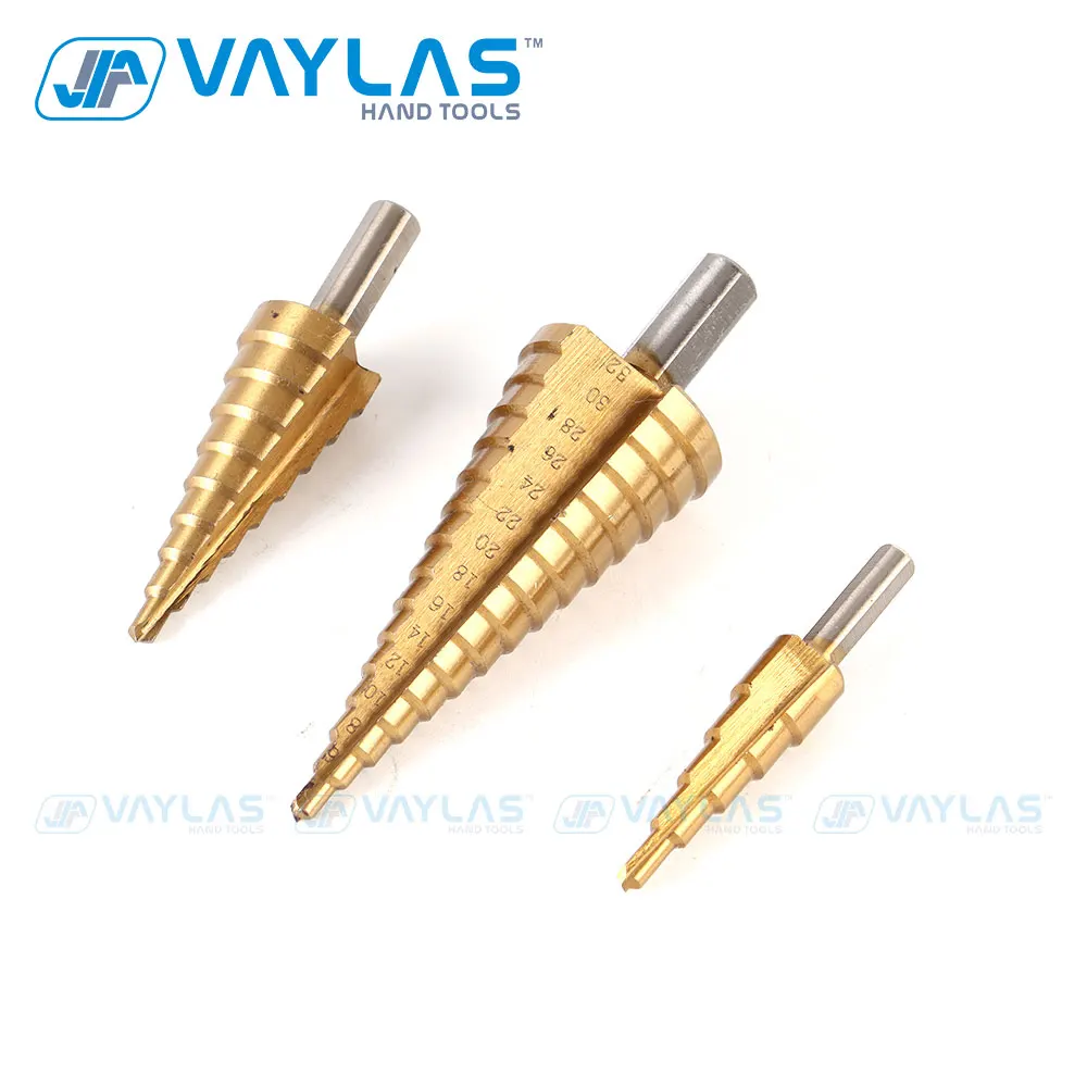 3PCS HSS Titanium Step Drill Bit Set Shank End Shape
3PCS HSS Titanium Step Drill Bit Set Shank End Shape