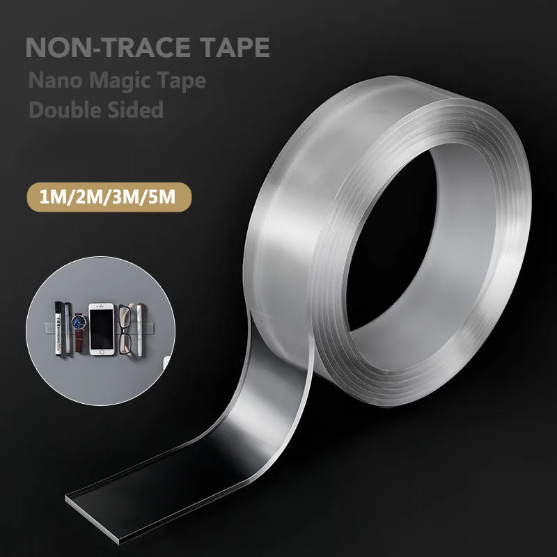 1/2/3/5M Nano Tape Double Sided Tape Transparent NON-Trace Reusable Traceless Washable Adhesive Removable Gadgets Sticker
1/2/3/5M Nano Tape Double Sided Tape Transparent NON-Trace Reusable Traceless Washable Adhesive Removable Gadgets Sticker