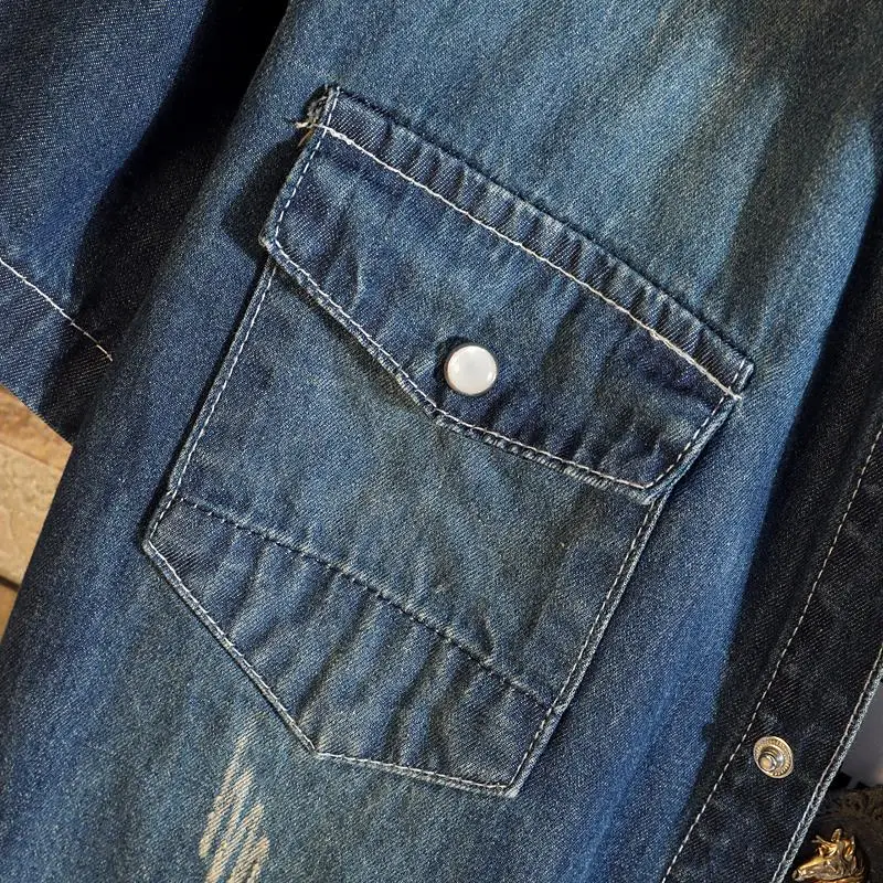 Pop Shirt Summer Cotton Men Short Sleeve Denim Shirt Mens VogueDress Male Jean Shirts High Quality Street Wearing
Pop Shirt Summer Cotton Men Short Sleeve Denim Shirt Mens VogueDress Male Jean Shirts High Quality Street Wearing