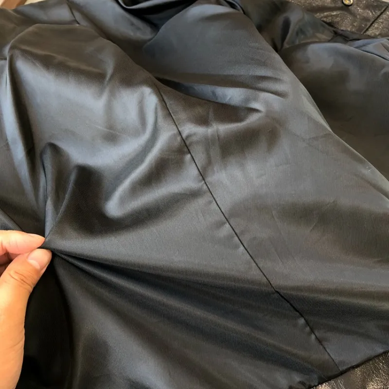 100% Vintage Motorcycle Genuine Leather Jacket Men Luxury Brand Black Runway Single Breasted Short Coat Spring Autumn Outerwear
100% Vintage Motorcycle Genuine Leather Jacket Men Luxury Brand Black Runway Single Breasted Short Coat Spring Autumn Outerwear