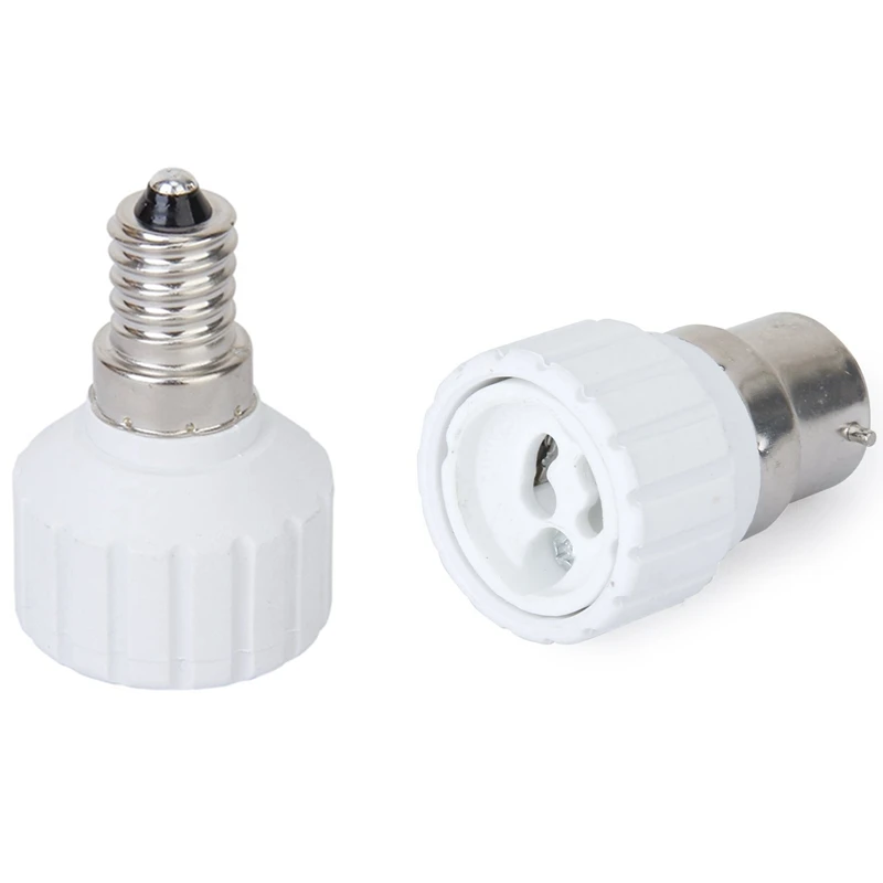 E14 to GU10 Screw LED Light Bulb Socket Adapter Converter & B22 to GU10 Halogen CFL Light Bulb Socket Adapter Converter
E14 to GU10 Screw LED Light Bulb Socket Adapter Converter & B22 to GU10 Halogen CFL Light Bulb Socket Adapter Converter