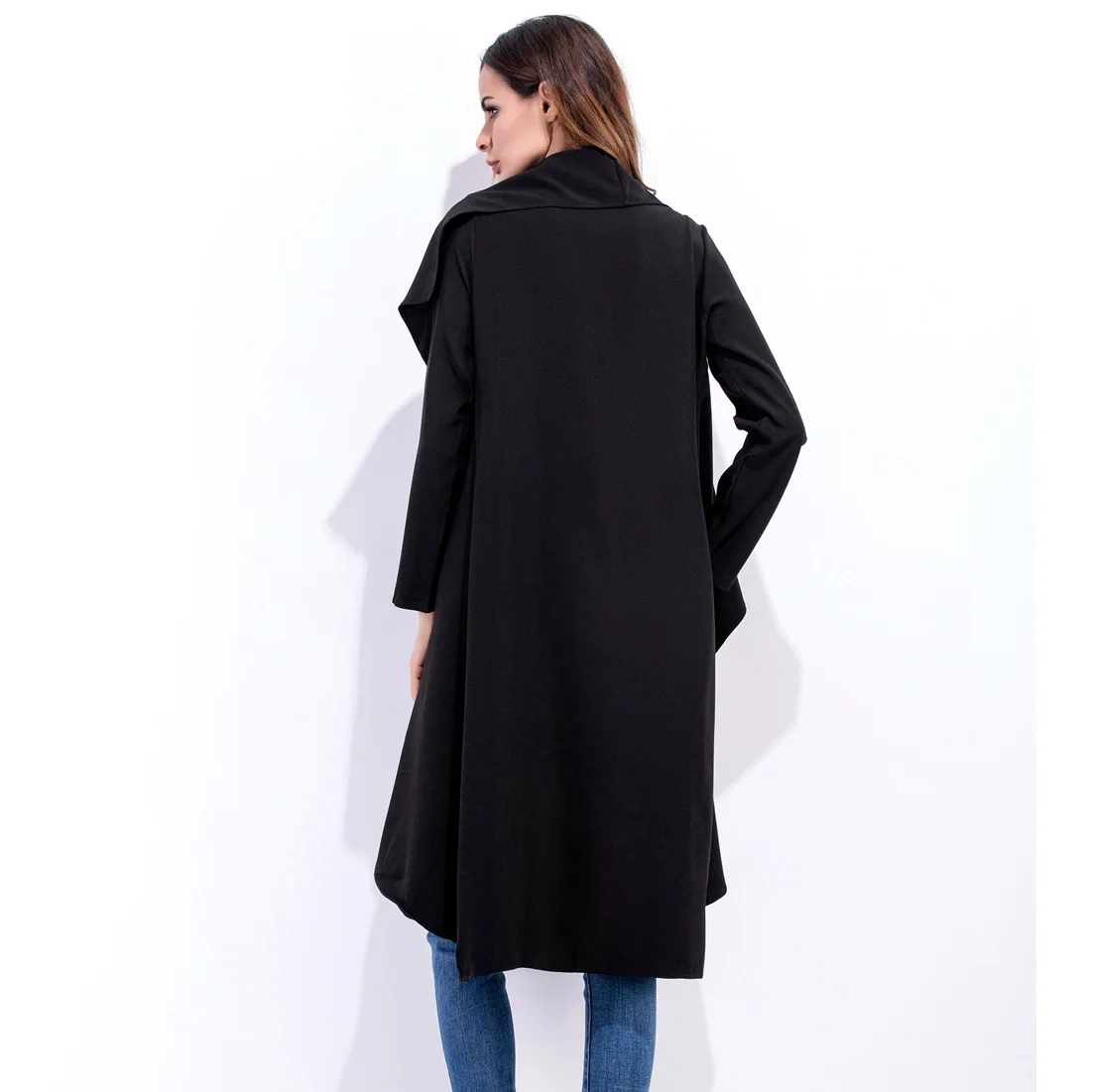 European And American Women's Fold-down Collar Irregular Women's Windbreaker Female Coat Thin Jacket Women's
European And American Women's Fold-down Collar Irregular Women's Windbreaker Female Coat Thin Jacket Women's