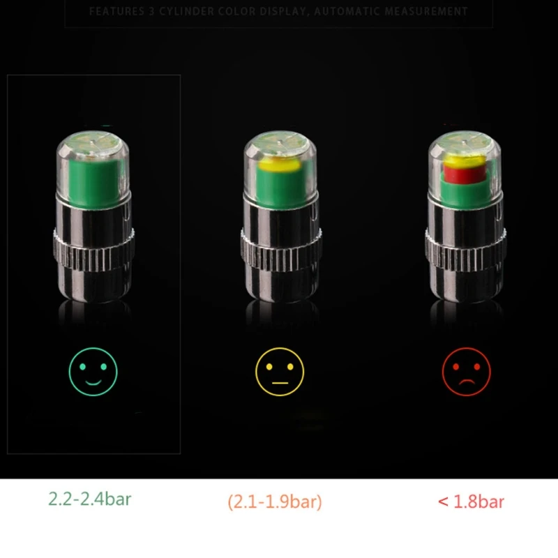 4pcs Car Tire Pressure Gauge Indicator Alert Monitoring Valves Cap Sensor Tyre Pressure Monitor Detection 28GC
4pcs Car Tire Pressure Gauge Indicator Alert Monitoring Valves Cap Sensor Tyre Pressure Monitor Detection 28GC
