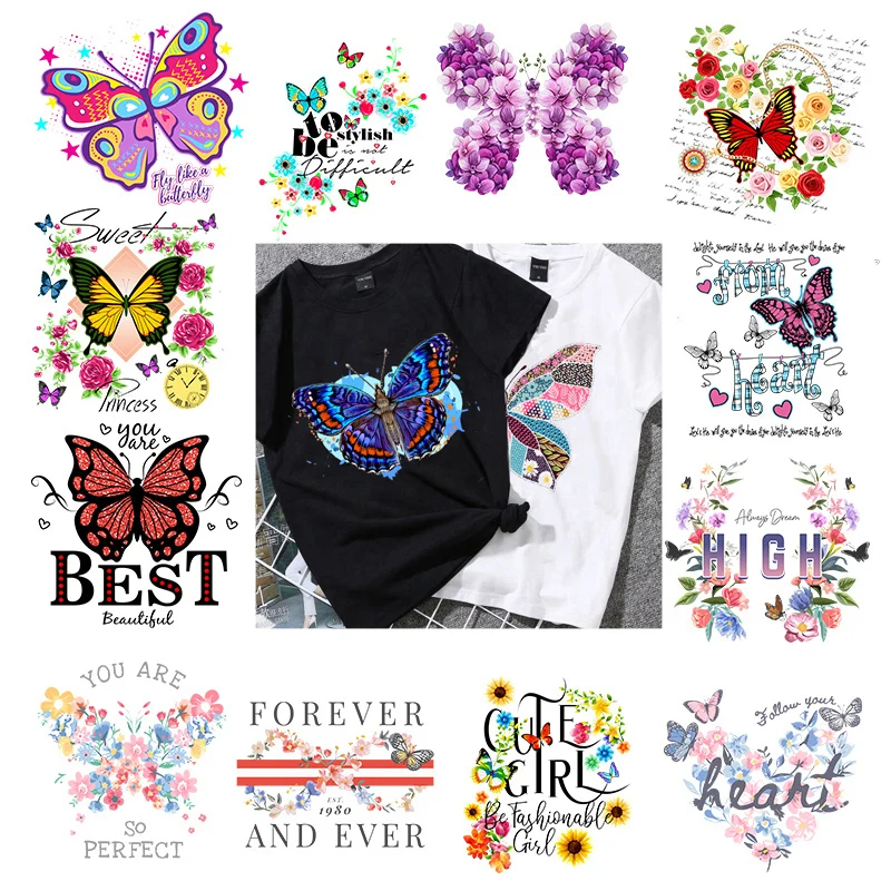 Fashion Insect Beautiful Butterfly Flower Patches For Clothes DIY T Shirts Iron On Heat Transfer Stickers Washable Applique
Fashion Insect Beautiful Butterfly Flower Patches For Clothes DIY T Shirts Iron On Heat Transfer Stickers Washable Applique