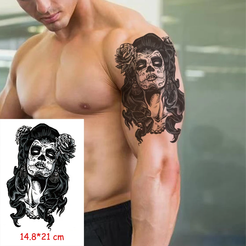 Waterproof Temporary Tattoo Sticker Holloween skull girl rose flower flash tatoo fake tattoos flash tatto Women / Men 14.8*21 cm
Waterproof Temporary Tattoo Sticker Holloween skull girl rose flower flash tatoo fake tattoos flash tatto Women / Men 14.8*21 cm