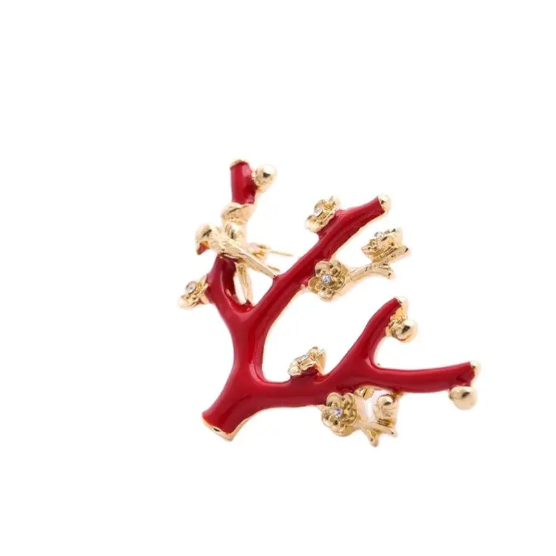 Brooch for Wedding Fashion Statement Jewelry Elegant Rhinestone Glazed Enamel Red Branch Flowers Brooches
Brooch for Wedding Fashion Statement Jewelry Elegant Rhinestone Glazed Enamel Red Branch Flowers Brooches