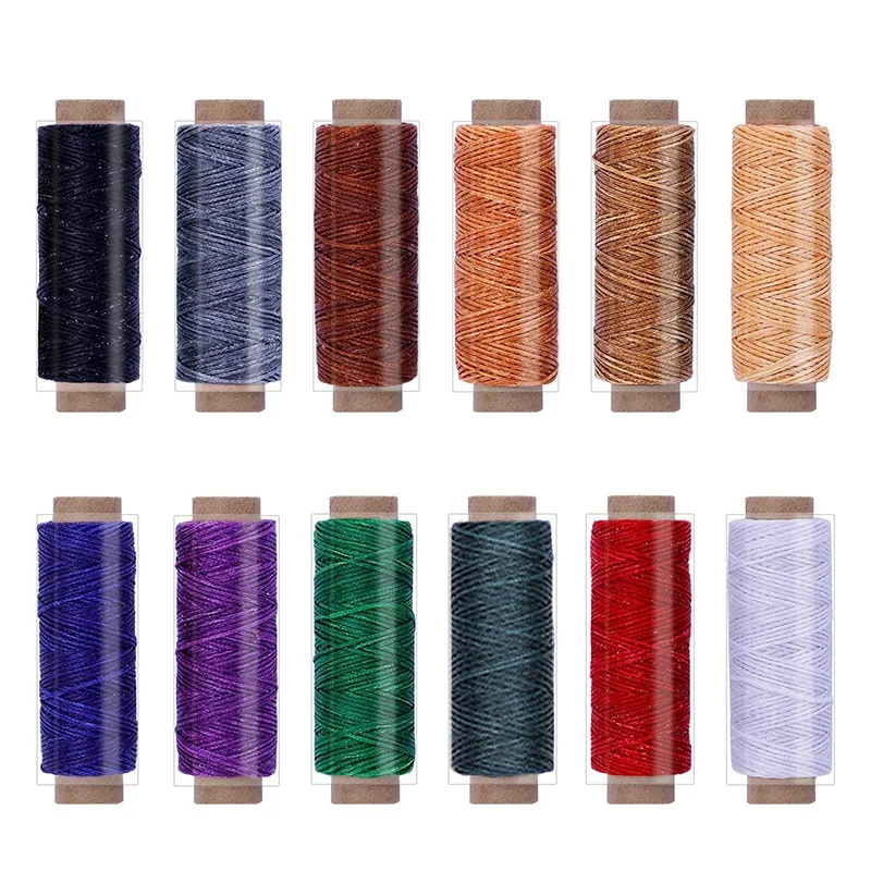 12 Color Leather Sewing Thread, 50M Waxed Thread Kit, 150D Sewing Thread for Leather Sewing Waxed Thread Cord Craft DIY
12 Color Leather Sewing Thread, 50M Waxed Thread Kit, 150D Sewing Thread for Leather Sewing Waxed Thread Cord Craft DIY