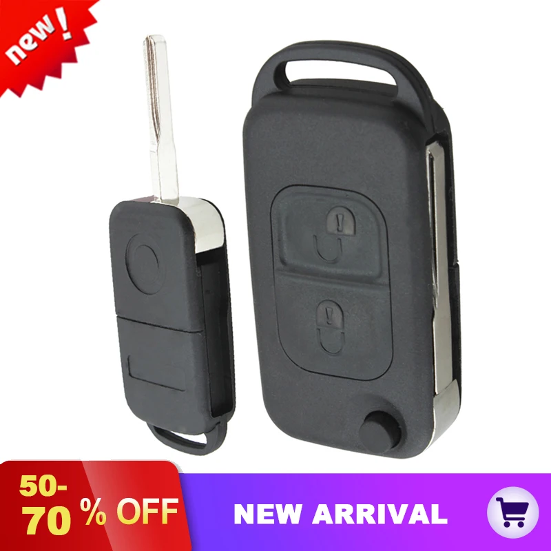 2 Buttons Auto Car Key Fob Shell Replacement Black Flip Folding Remote Key Case Cover with Uncut Blade Fit for Benz
2 Buttons Auto Car Key Fob Shell Replacement Black Flip Folding Remote Key Case Cover with Uncut Blade Fit for Benz